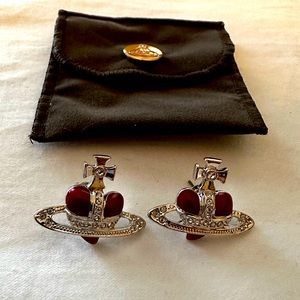 Vivienne Westwood Heart Stub Crown earrings